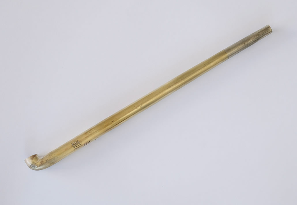 真鍮製キセルの穴埋め修理